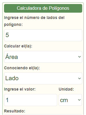 Calculadora de Polígono Regular con Solución Paso a Paso